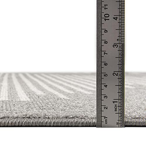 Tapete Unique Loom Kai Collection 99x366 cm Gris y Marfil miniatura 2
