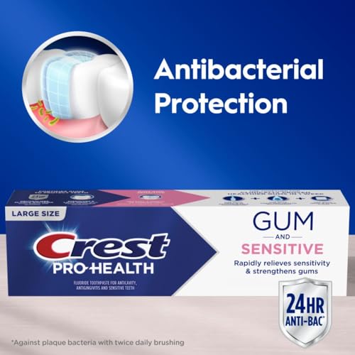 Crest Pro-Health Sensitive and Gum All Day Protection Toothpaste 4.8 oz- Anti cavity, Antibacterial Fluoride , Clinically Proven, Sensitivity image 5