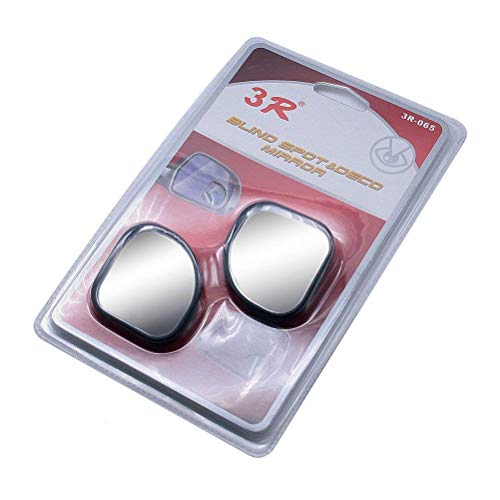 Image of Blind Spot Mirror, 360 Adjustable, Convex Glass, Waterproof, Universal Fit for Cars & SUVs, Black (3R-065)