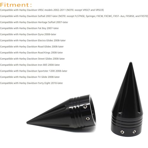 Cache-écrous d'essieu avant 9,1 cm aluminium ONETEN pour Softail et Sportster - 6