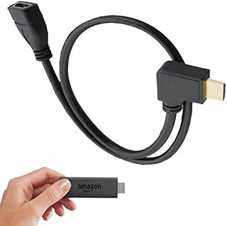 Right Angle 90 Degrees Fire Stick TV HDMI 0.5m Male to Female Extender Extension Wire Lead Cable