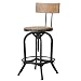 Ximen Naturally Antique Fir Wood Barstool w/Backrest by Christopher Knight Home