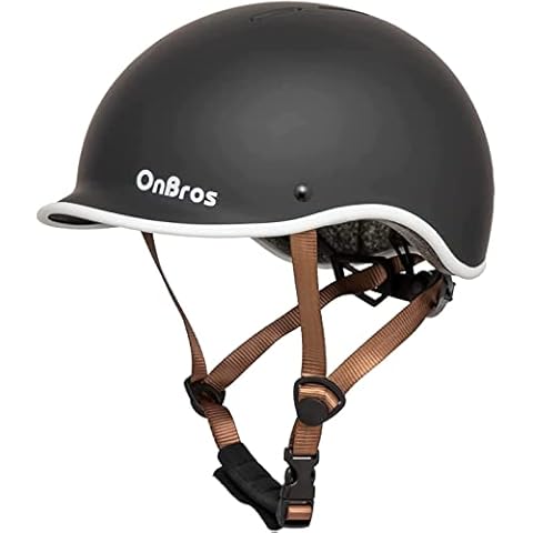 OnBros Adult Bicycle Helmets, Urban Bicycle Helmets for Men and Women, 56-61 cm (black) Cover