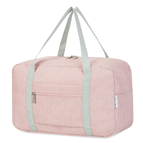 Narwey Bolsa de Viaje 20L Equipaje de Mano 40x30x20 Ryanair Cabin Bag Bolsa de Mano Avion Bolso de Viaje Plegable Bolsa de Deporte Fin de Semana Ligera con Correa de Hombro (Rosa)