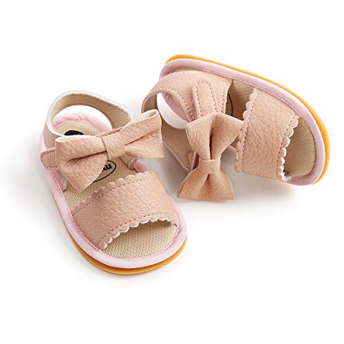 Image of RVROVIC Baby Boys Girls Sandals Premium Infant Summer Outdoor Shoes PU Lightweight Soft Anti-Slip Sole Toddler Prewalker