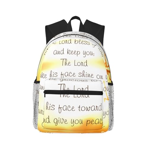 Numbers 6 24-26 Lord'S Blessing Bible Verse Lightweight Packable Backpack, Camping & Shopping, Ultra-Durable Backpack For Men & Women