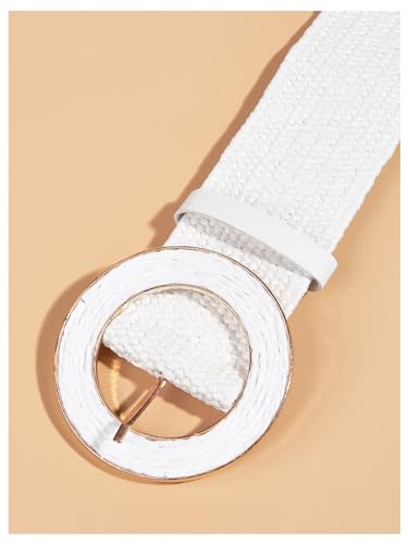 GORGLITTER Women's Stretch Belt Woven Belt Raffia Waist Belt Boho Belts4