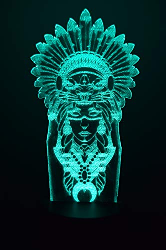 Lampe LED 3D Shaman lumière changement automatique et contrôle tactile