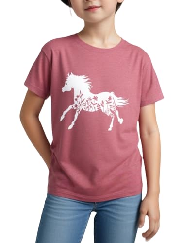 Horse Shirt for Girls Western Shirt Cowgirl Tshirts Horse Riding Tee Animal Lover Gift Graphic Tees Tops