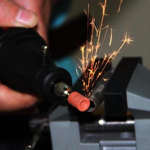 Junlixn JUN9002 𝐉𝐔𝐍𝐋𝐈𝐗𝐍 50 Pcs Cylindrical Grinding Stone - 1/8 Inch Shank Abrasive Mounted Stone Grinding Point Sharpening Bits thumb #5