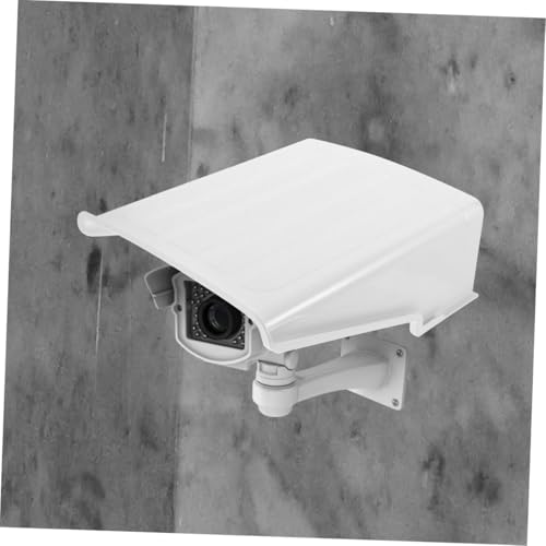 Funda de lluvia para cámara de seguridad exterior, protector plástico blanco contra sol, 2 uds 4