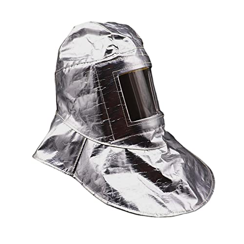 harayaa Heavy Duty Suit Helmet Fire Retardant Professional Anti-Heat Accessories Aluminum Foil Protective Hood for