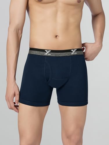 Image of XYXX Men's Nova Cotton Boxer Brief for Men Pack of 2 |Regular Fit with intellifresh No-Marks Waistband | Solid Underwear for Men Combo