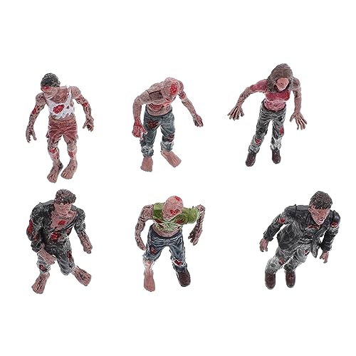 Imagen de KONTONTY 6piezas De Zombis De Plástico Mini Zombis Aterradores para Juguetes De Maquetación Simulados para De Colección
