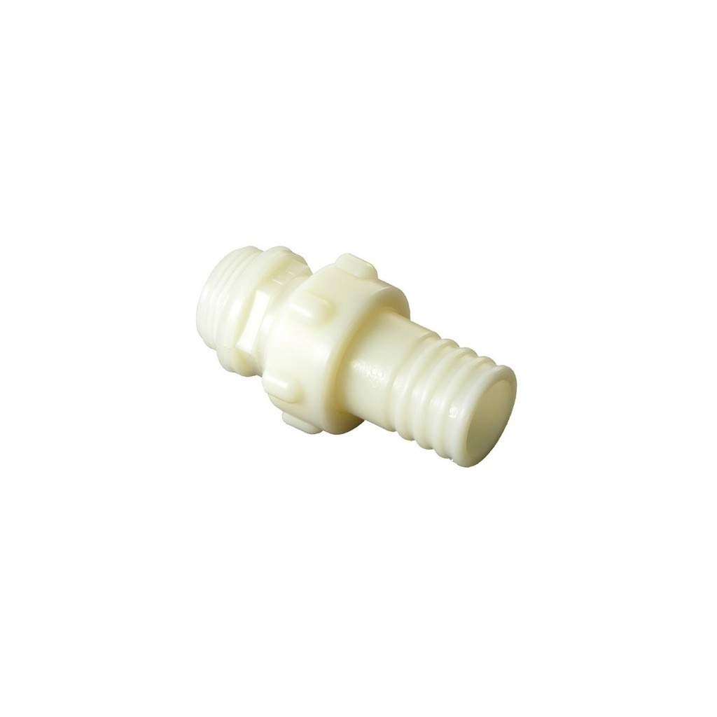 Raccordo portagomma diritto per ghiera 1" tubo mm. 25 in polipropilene