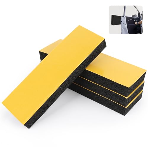 RISVOWO Protector Pared Garaje Autoadhesivos, 4 Piezas Protector Columnas Garaje Impermeable, 30x10x3cm Protector Puerta Coche para Protección de Paredes de Garaje, Puertas y Parachoques (Negro)