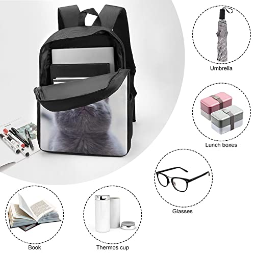 Sac à dos d'école solide chat 3D pour éviter le mal de dos