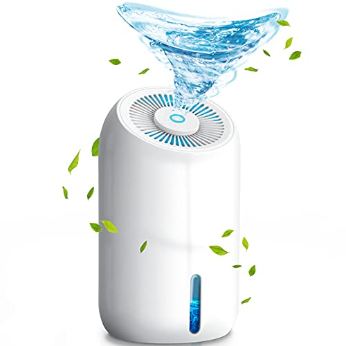 Trudin Dehumidifier - 31oz(900ml) 40dB Ultra Quiet Small Dehumidifiers Up to 215 Sq ft with Overflow Protection, Portable Mini Dehumidifiers for Home Bedroom Bathroom Basement Closet RV