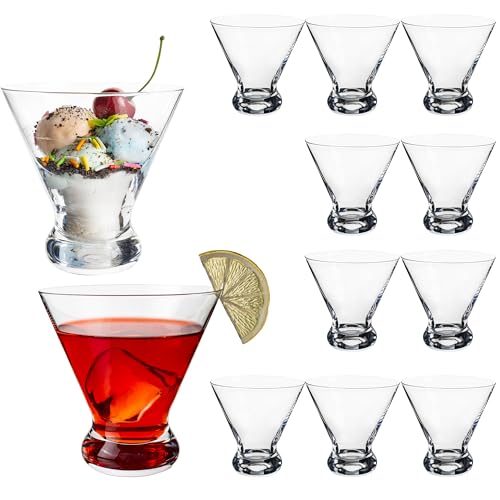 HAKEEMI Martini Glasses Set of 12, 8 oz Cocktail Glasses,