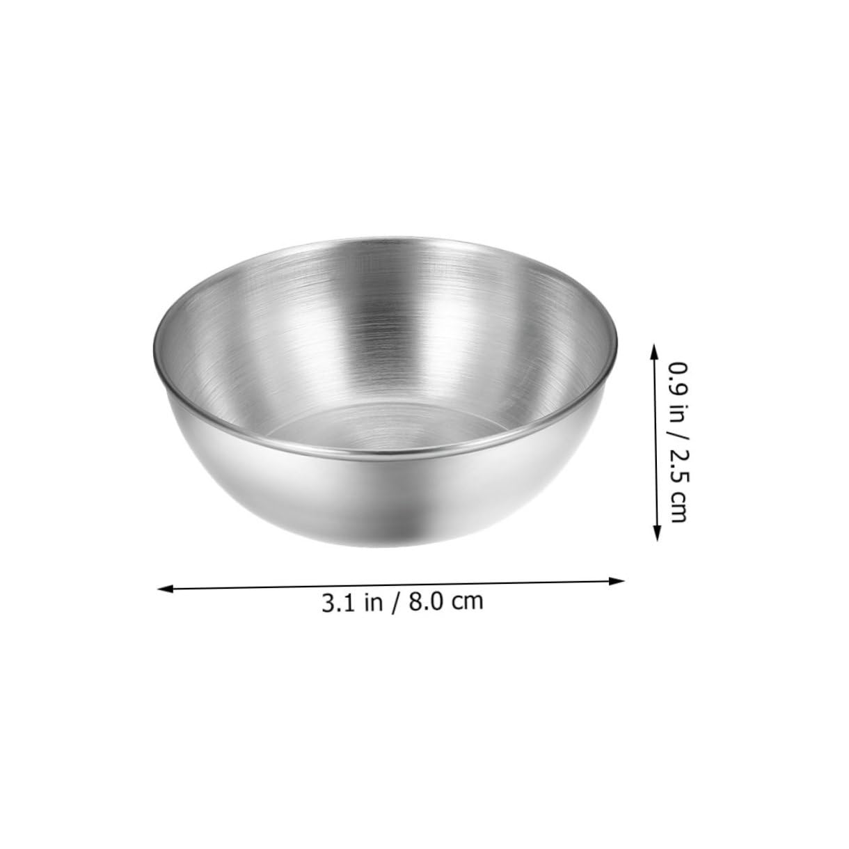 Didiseaon 4 Set Mini Piatti Tazze Di Salsa Di Immersione Cibo Insalatiera Insalatiere Contenitori Scatole Per Condimenti Piccole Scatole Di Condimento Acciaio Inossidabile Silver 6 Pezzi * 4
