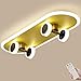 Produktbild Modern LED Deckenleuchte Skateboard Lampe Deckenlicht Dimmbar Mit Fernbedienung Pendelleuchte Kinderzimmer Deckenlampe Junge Wohnzimmer Schlafzimmer Küche Pendellampe Innen Decke Beleuchtung (A)