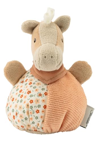 Sterntaler Sunny - Sac à câliner, Cheval - Doudou pour bébé et Enfant - en Velours Fin Doux - Jouet avec hochet - pour câliner, découvrir et Jouer - Beige Clair – Image 4