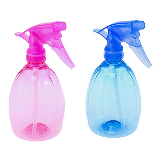 Frcolor 2pcs 550ml Empty Spray Bottle Multi-functional Plastic Spray for Home Garden (Assorted Colors)