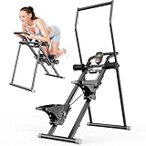 Stair Stepper & Ab Machine by SEWD, 2-in-1 Cardio Workout Equipment with Adjustable Handlebar & Large Pedals, 90% Pre-Assembled Fitness Equipment, Quickly Switch from Stepper to Abdominal Machine