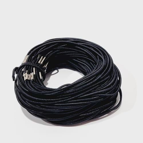 Gomas Redondas Elásticas Cerradas con Grapa Metálica 13,75 cm (27,5 cm Abierta) – Pack 100 uds – Gomas para Carpetas, Archivadores y Manualidades – Distribuido por Mecaring