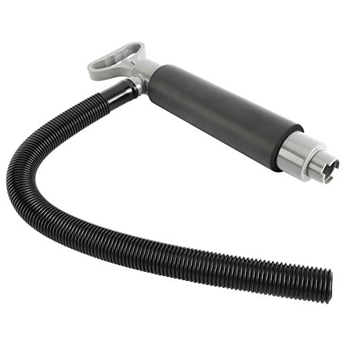 DasMorine Bilgepumpe, schwarze manuelle Kajak-Handwasserpumpe mit 60 cm umkehrbarem Schlauch, tragbare Ölwannen-Pumpe für Boote, Kajak Cover