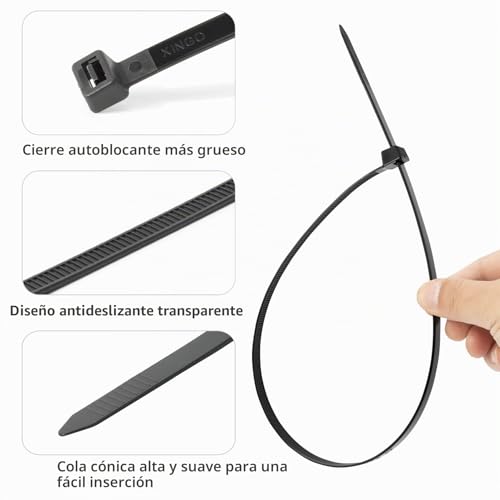 Bridas para cables con resistencia de 80kg extra largas para exterior 6