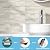 Art3d 102-Piece Faux Stone Peel and Stick Backsplash Tile, Waterproof Thick PVC Stick On Subway Wall Tile for Kitchen Bathroom Laundry Room Fireplace - 3" x 6" Biege Marble