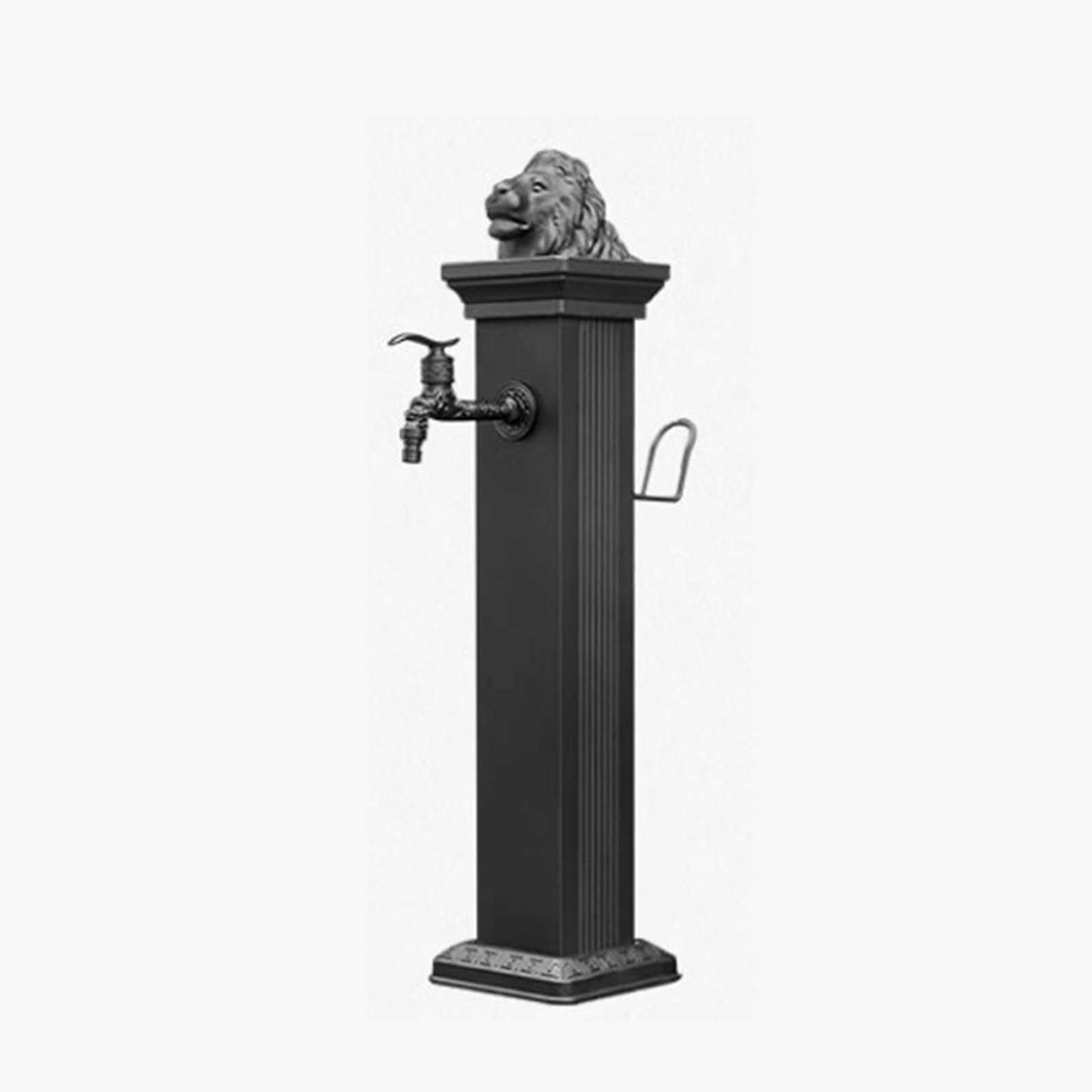 WOTZOV Faucet Water Column,Outdoor Garden Water Column With Faucet, 72Cm Aluminum Alloy Antifreeze Stand, Perfect For Farm, Ranch & Backyard Use - Black Finish，Black 72cm/28in