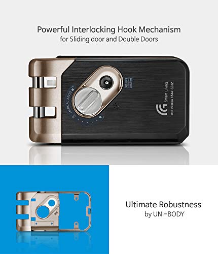 Gateman G-Swipe Fingerprint Biometrics Vertibolt Rim Lock English Voice Guidance Interface, Master Mode, Forced Lock, Automatic Locking, Volume Control, Low Battery Alarm, Emergency Power, Silent Mode