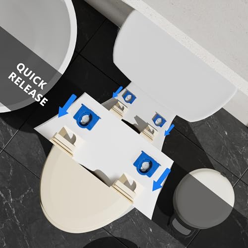 Image of Angol Shiold Slow Close Wood Toilet Seat（Bone, Elongated 18.5''）