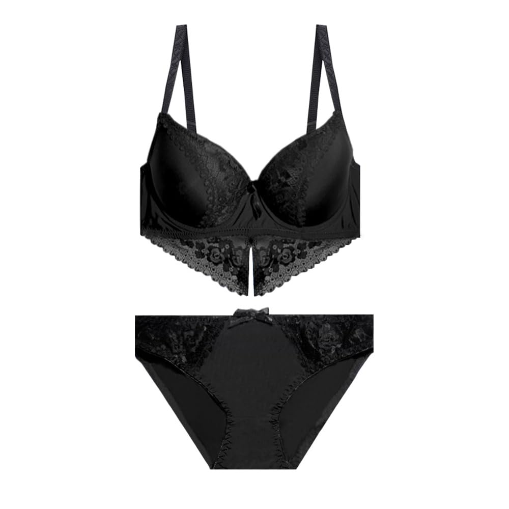 secret lives Padded Push up Bra Panty Lingerie Set for Women Cup Size B-picture-23