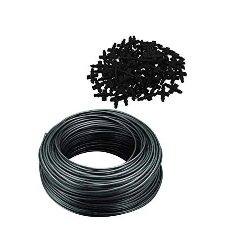 Image of Ascension Agro Drip Irrigation Garden Watering Plants Feeder Line Pipe 4mm with Main Supply Pin Connectors for Drip Irrigation