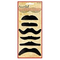 HENBRANDT 6 Schwarze False Schnurrbärte