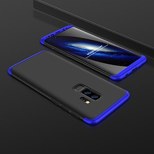 Craftech Full Body 3-in-1 Slim Fit Complete 3D 360 Degree Protection Hybrid Hard Bumper Back Case Cover for Samsung Galaxy J8 (Black & Blue)