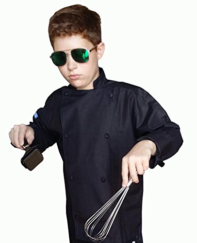CHEFSKIN Black Personalizable Customizable Embroidered Name Kids Children Chef Jacket4