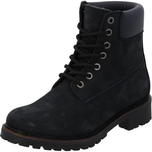 Palado Stiefeletten Damen Funnall – robuste Stiefel Made in Portugal – warm gefütterte Boots – bequeme Winterschuhe Navi UK5,5 - EU38