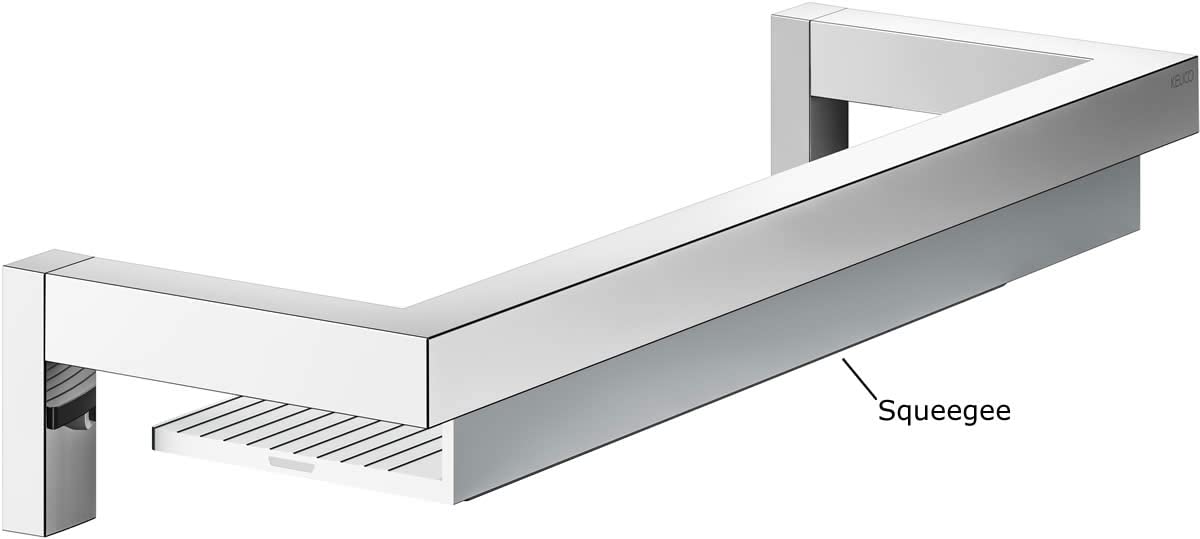 Keuco Edition 90 Square Duschablage 34 cm, Aluminium verchromt, Made in Germany, inkl. Schrauben und Dübel, Duschregal zum Bohren