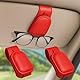 2 Stück Brillenhalter für Auto: Magnetischer Brillenhalter Auto aus Leder für Einhand Tragen - Auto Brillenhalterung für Ersatzbrille und Fahrten bei starkem Licht - Geeignet für Fahrer