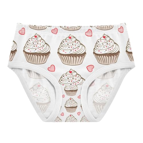 Cupcakes Red Hearts Toddler Girls's Underwear 2T 202c1263