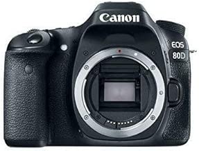 Canon EOS 80D Digital SLR 24 MP Camera Body Only with APS-C Sensor fps Dual Pixel CMOS AF Black Canon EOS 80D Digital SLR 24 MP Camera Body Only with APS-C Sensor fps Dual Pixel CMOS AF Black