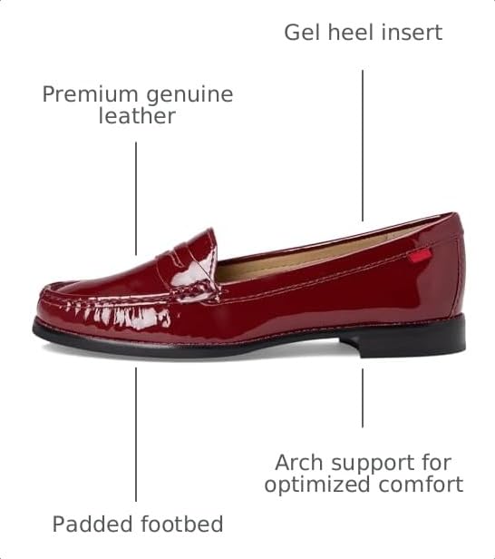 Image of Marc Joseph New York Women's East Village Rosso Soft Patent 6 Medium
