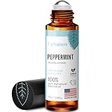 Peppermint Essential Oil Roll On - Topical Peppermint Oil - Relieves Head Tension, Pregnancy Essentials, Reduces Stress & Soothes Aches- Premium Quality, Therapeutic Grade Aromatherapy Oil