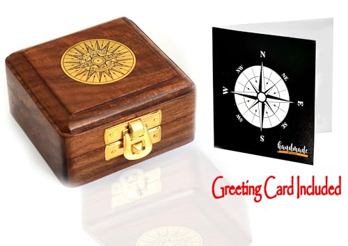 アンティーク 3インチ インディアンローズウッド 友情 記念品ボックス - 永遠の友達 ジュエリーや宝物を収納 デスクオーガナイザー アクセサリー - ディスプレイケース オフィス装飾 女性用 男性&女性への誕生日プレゼント