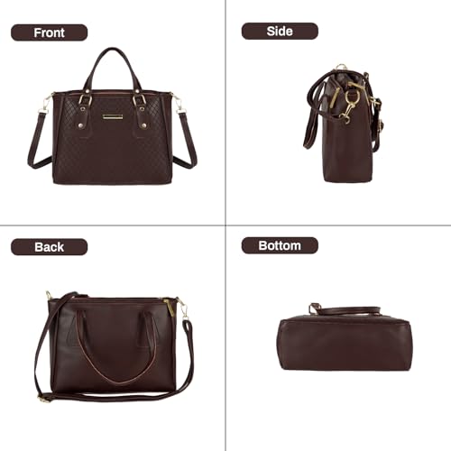 Image of Storite PU Leather Hand Bag | Shoulder Bags for Women with Strap (Dark Brown)