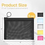 EASYFUN Mesh Zipper Bag Purse Organizer Pouches Makeup/Cosmetic Bag Travel Toiletry Bag Coin Pouch Daily Accessories - Image 2